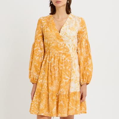 Phase Eight Yellow Elaina Floral Printed Tiered Dress